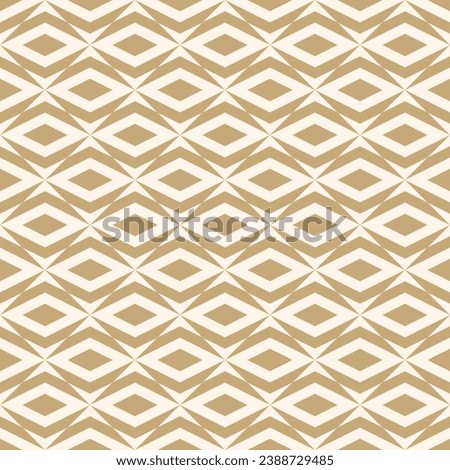 Raster geometric seamless pattern with golden rhombuses, diamonds, mosaic tiles. Simple gold and white ornament. Abstract vintage background texture. Stylish repeated design for decor, print, textile