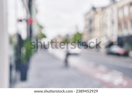 Blurred background of street in Amsterdam