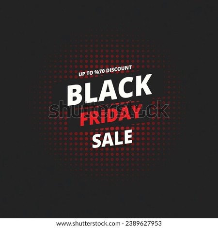 black friday food sale template banner for social media Vector

