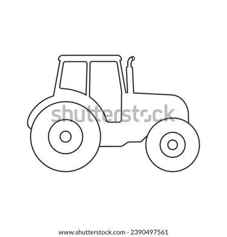 Tractor line icon, Farming simple icon in modern flat style sign vector