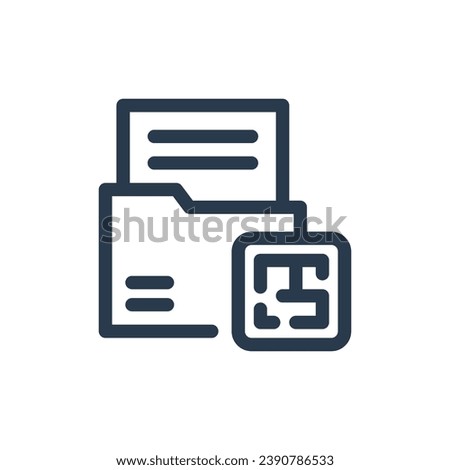 QR Code for Data Vector Icon Illustration