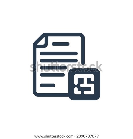 QR Code for Document Vector Icon Illustration