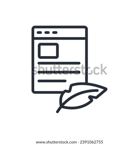 content icon. vector.Editable stroke.linear style sign for use web design,logo.Symbol illustration.