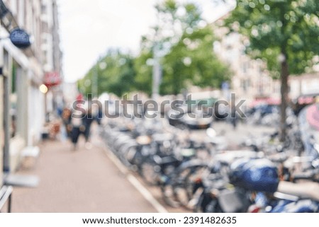 Blurred background of bike parking 