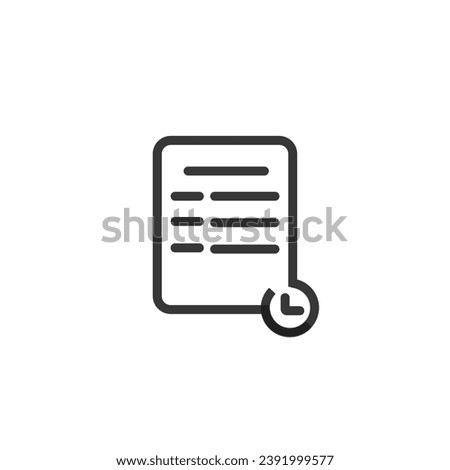 Clipboard vector icon. Task line icon vector symbol illustration, black line white background