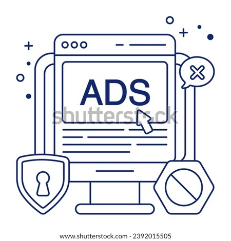        An icon design of web ad

