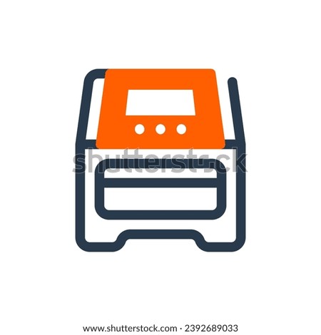 PCR Machine Process Vector Icon Illustration