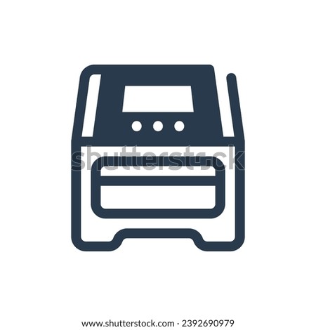 PCR Machine Process Vector Icon Illustration