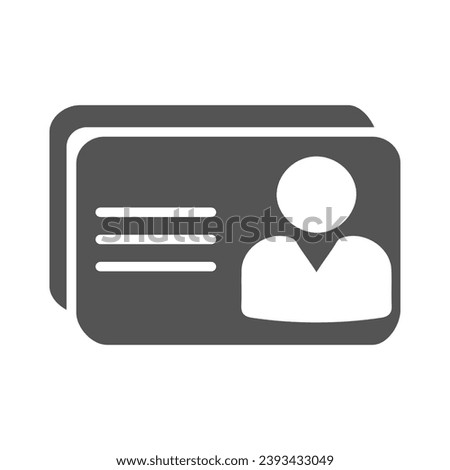 Id card outline icon red and grey color. linear style sign for mobile concept and web design. Identification card. Symbol, logo illustration. Pixel perfect vector graphics.Employee clerk card, vcard