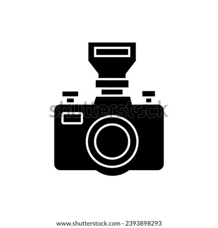 Camera icon vector. Photo illustration sign. Photo studio symbol or logo.