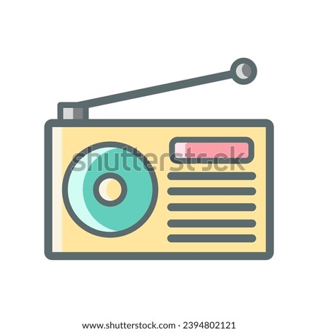 radio icon design vector template simple and modern