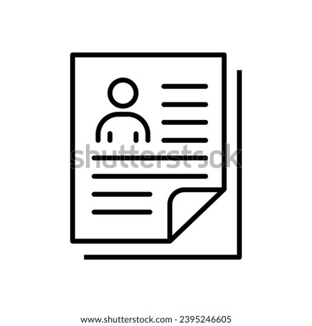  curriculum vitae icon isolated on white background from business collection. curriculum vitae icon trendy and modern curriculum vitae symbol for logo, web, app, UI. curriculum vitae icon simple sign.