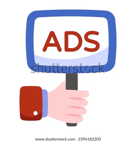A unique design icon of ad board

