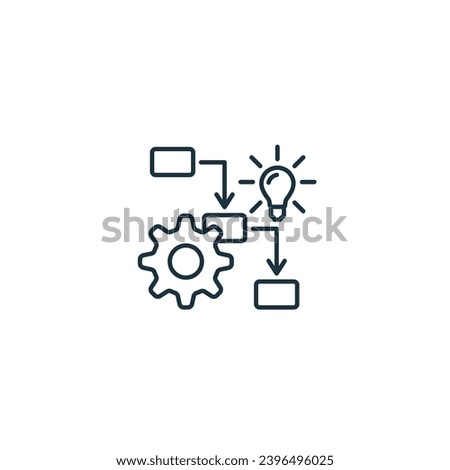 Project management outline icon. Monochrome simple sign from freelance collection. Project management icon for logo, templates, web design and infographics.