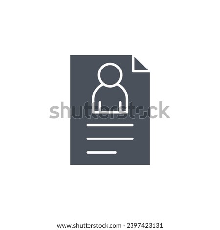 Vector sign of the resume symbol isolated on a white background. icon color editable.