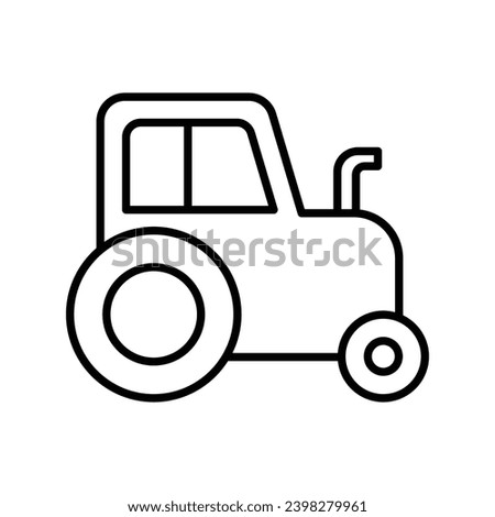 tracktor icon with white background vector stock illustration