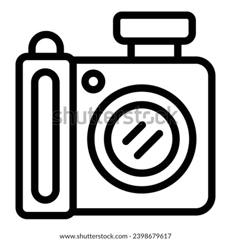 Vintage photo camera icon outline vector. Shooting retro apparatus. Photographic shoot gadget