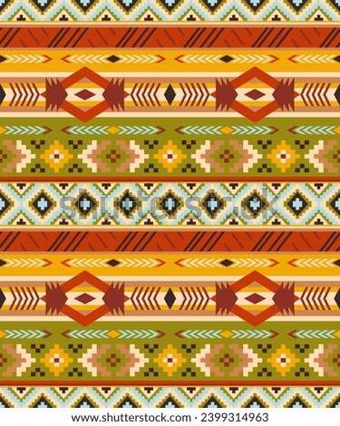 Stripe design incorporating traditional ethnic patterns