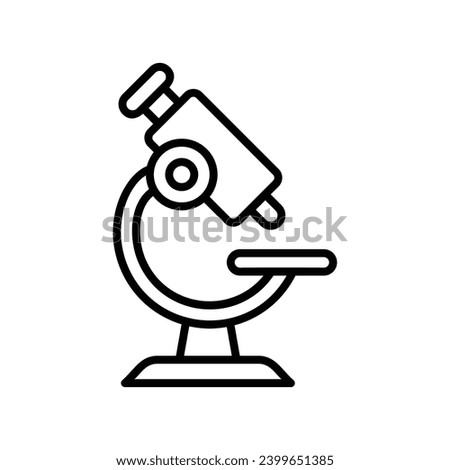 microscope icon with white background vector stock illustration