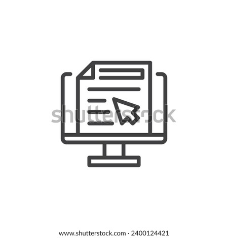Digital Learning line icon. linear style sign for mobile concept and web design. Online library outline vector icon. Symbol, logo illustration. Vector graphics