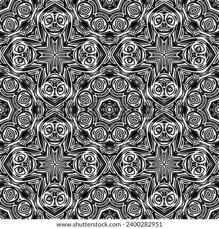 Ornament in ethnic style. Seamless pattern with abstract shapes. Repeat design for fashion, textile design.
