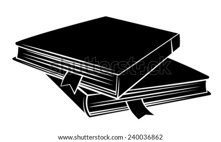 Black Silhouette Of Book 