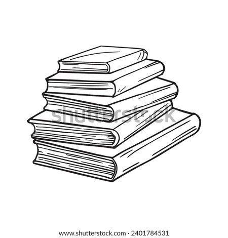 Set of Book hand drawn illustration vector element