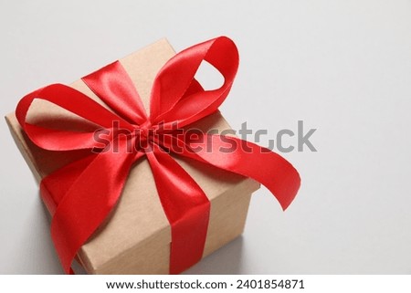Beautiful gift on a colored background