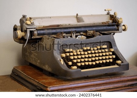 Before the advent of computer technology, this typewriter was a tool used to write official letters, now it is no longer used 
