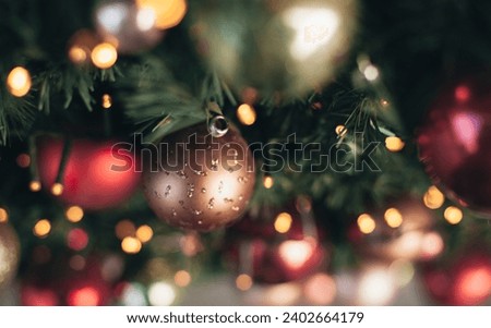 texture of many Christmas balls