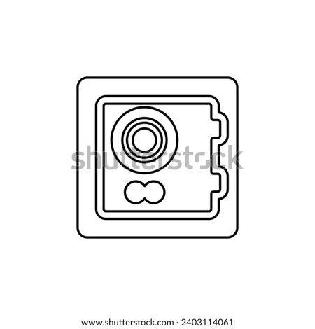 safe icon on a white background, vector illustration