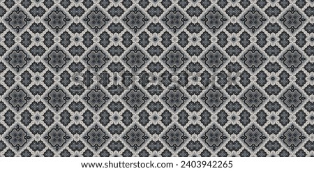 Seamless oriental ethnic ornament.Black, gray, beige pattern.