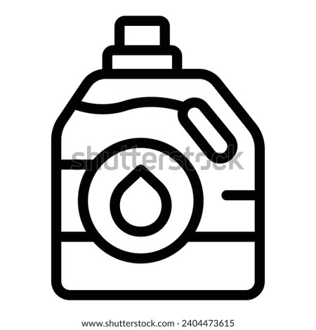 Dishwashing detergent bottle icon outline vector. Cleansing dish gel. Purifying soiled dishware