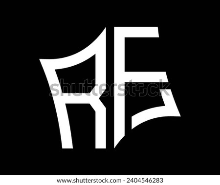 RF letter logo design vector art