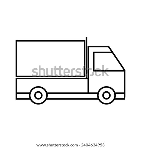 delivery truck vehicle isolated icon vector illustration design, vector illustration graphic. Big box truck delivery icon symbol