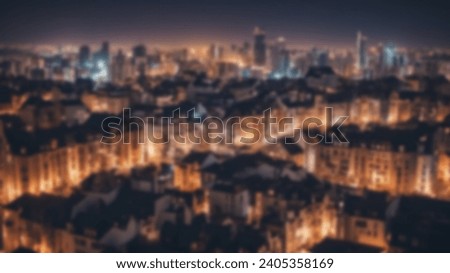 Defocus abstract background of the city light. Blurred background of night city building