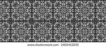Simple Geometric Pattern. Seamless Hand Batik. Abstract Ink Watercolor Design. Tribal Ikat Scribble Brush. Abstract Stripe Ikat Pattern. Gray Colour Ink Doodle Pattern. Black Color Ethnic Ikat Batik.