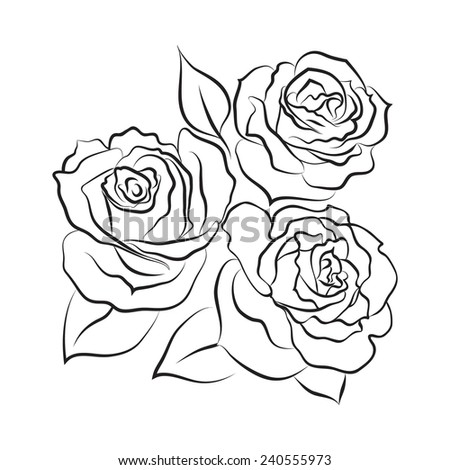 black and white roses design