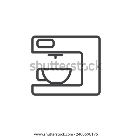 coffee maker icon. sign for mobile concept and web design. outline vector icon. symbol, logo illustration. vector graphics.