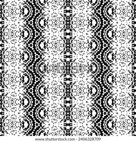 Simple Native Boho Vector. Seamless Geo Dark Batik. Doodle Native Art Pattern. Tribal Ink Doodle Batik. Black Colour Art Scribble Textile. Black Color Geometric Pattern. Abstract Dark Ethnic Design