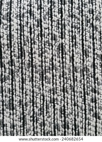 Pattern texture of cloth in black and white color