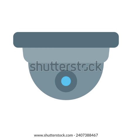 Security Camera Vector Flat Icon For Personal And Commercial Use.
