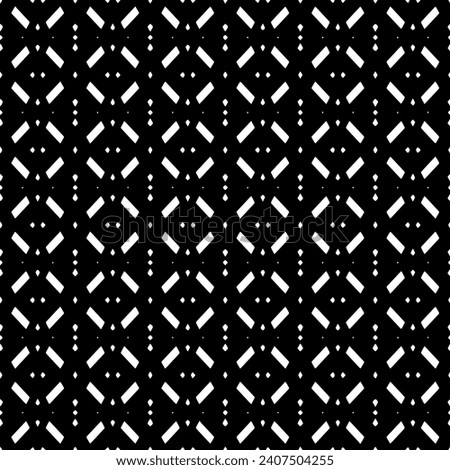 Seamless pattern. Black and white geometrical background with decorative tribal elements.Repeat pattern fot design background, wrapping paper, clothing, fabric, packaging. Graphic illustration.