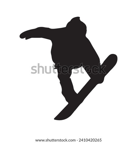 Vector Illustration of Snowboarding Silhouette