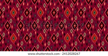 Seamless pattern with multicolored diamonds. Geometric chevron abstract illustration, wallpaper. Tribal ethnic vector texture. Aztec style. Folk embroidery. Indian, Scandinavian, African rug.