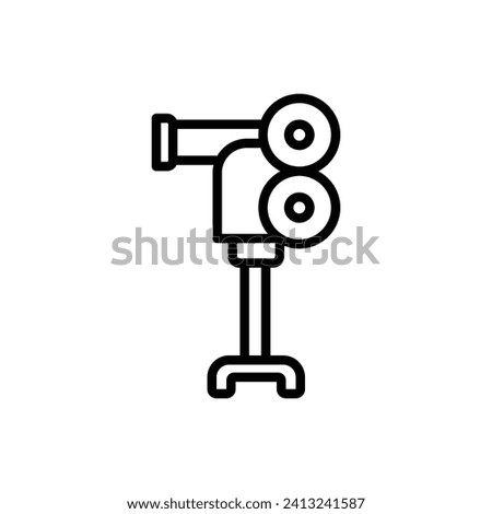 Baseball Pitching Machine Outline Icon Vector Illustration