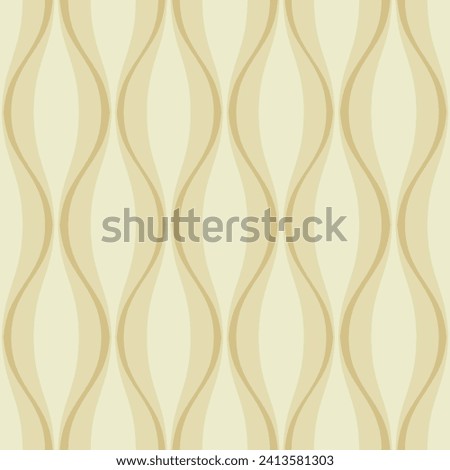 Seamless geometric pattern with wavy stripes - hand drawn vector illustration.