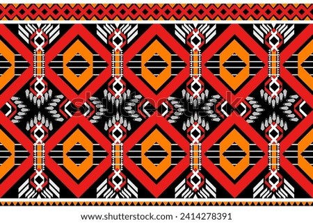 mexico pattern ethnic designs geometric shapes Triangular color tear drop ikat black yellow orange white tribal pattern designs pattern for Textile printing business Wallpaper, carpet fabric Cushions