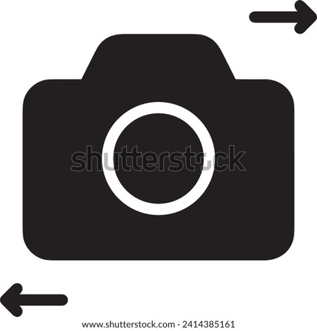 Camera icon symbol vector image. Digital photographic illustration design