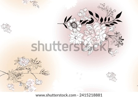 Textile and digital seamless pattern floral design 